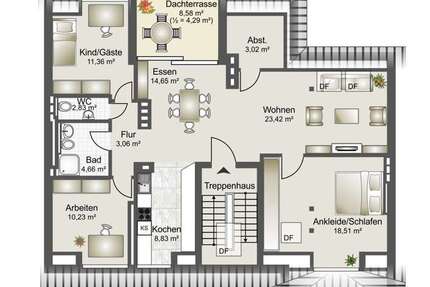 Wohnung Düsseldorf Derendorf - 4 Zimmer, 104 m&sup2;, 300.000&euro; | Angebot:26478993