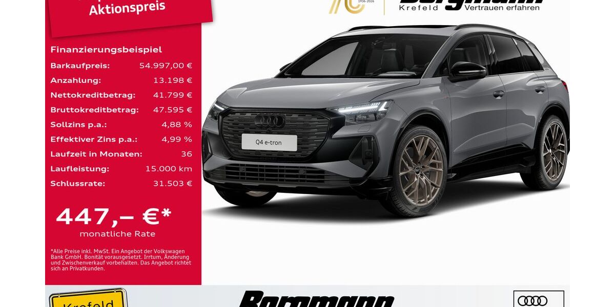 Audi Q4 e-tron 16.504 km 54.997 &euro; Krefeld 47803