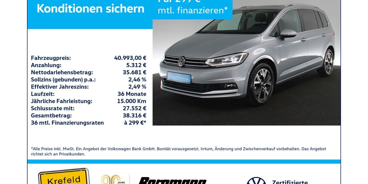 VW Touran 11.631 km 40.993 &euro; Krefeld 47803