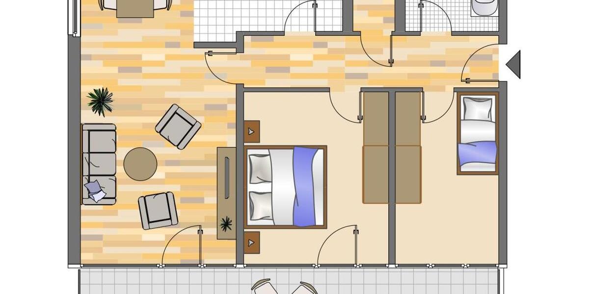 Etagenwohnung Ratingen Tiefenbroich - 3 Zimmer, 81 m&sup2;, 929&euro; | Angebot:26586809