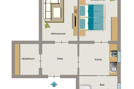 Wohnung Mülheim an der Ruhr Mellinghofen - 2.5 Zimmer, 41 m&sup2;, 443&euro; | Angebot:25958495