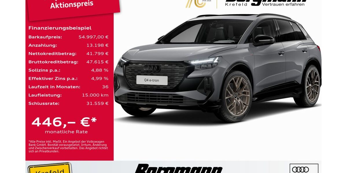 Audi Q4 e-tron 16.504 km 54.997 &euro; Krefeld 47803