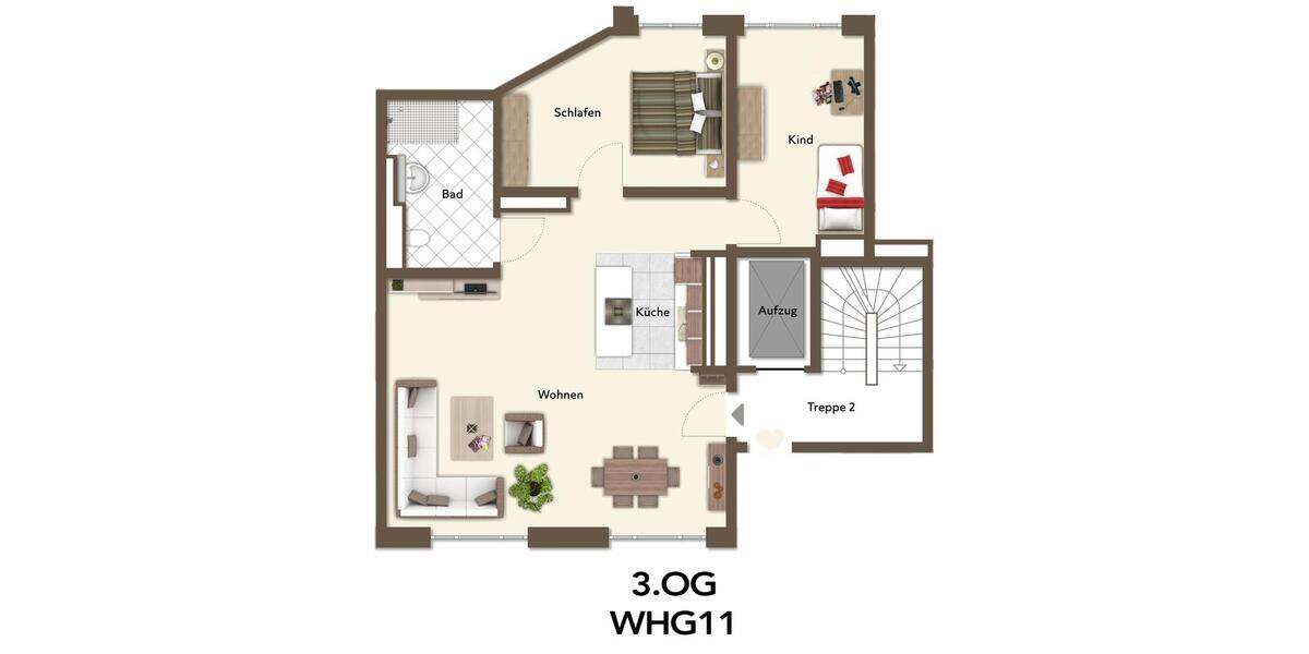 Etagenwohnung Düsseldorf Pempelfort - 3 Zimmer, 87 m&sup2;, 1.658&euro; | Angebot:25571577