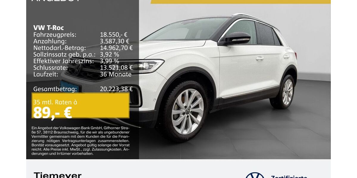 VW T-Roc 57.047 km 18.290 &euro; Duisburg 47059