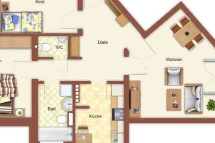 Wohnung Mönchengladbach Hardterbroich-Pesch - 3 Zimmer, 76 m&sup2;, 427&euro; | Angebot:25940588