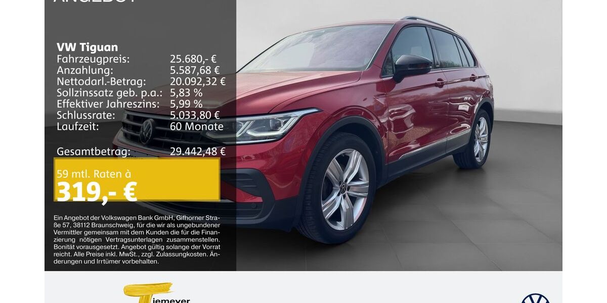 VW Tiguan 73.845 km 25.680 &euro; Duisburg 47059