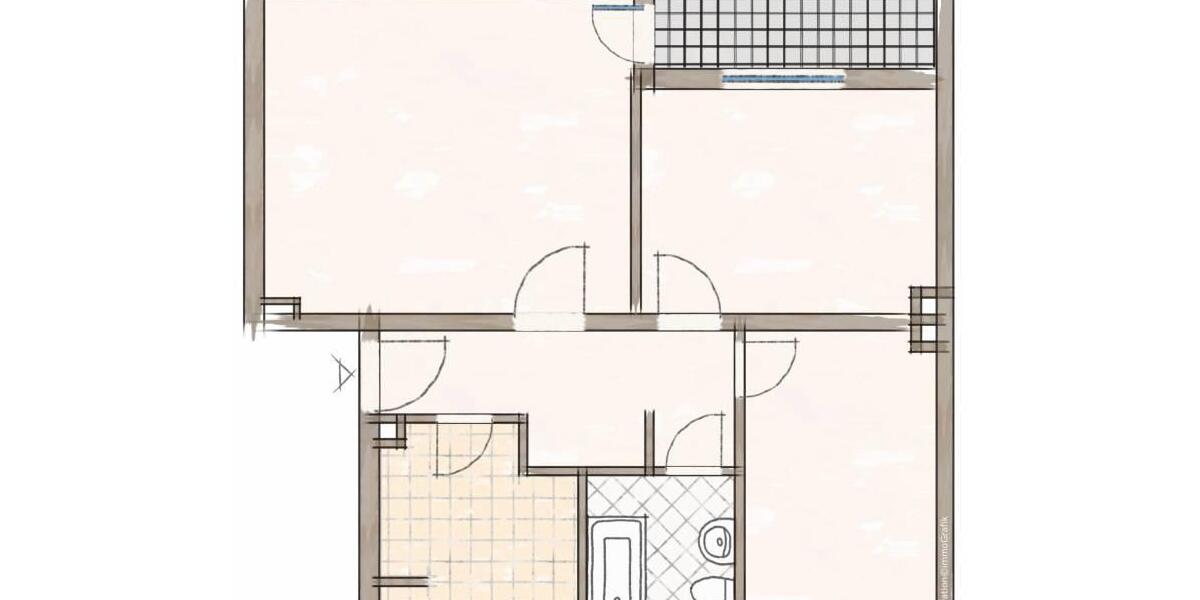 Etagenwohnung Mönchengladbach West - 3 Zimmer, 64 m&sup2;, 569&euro; | Angebot:25933366