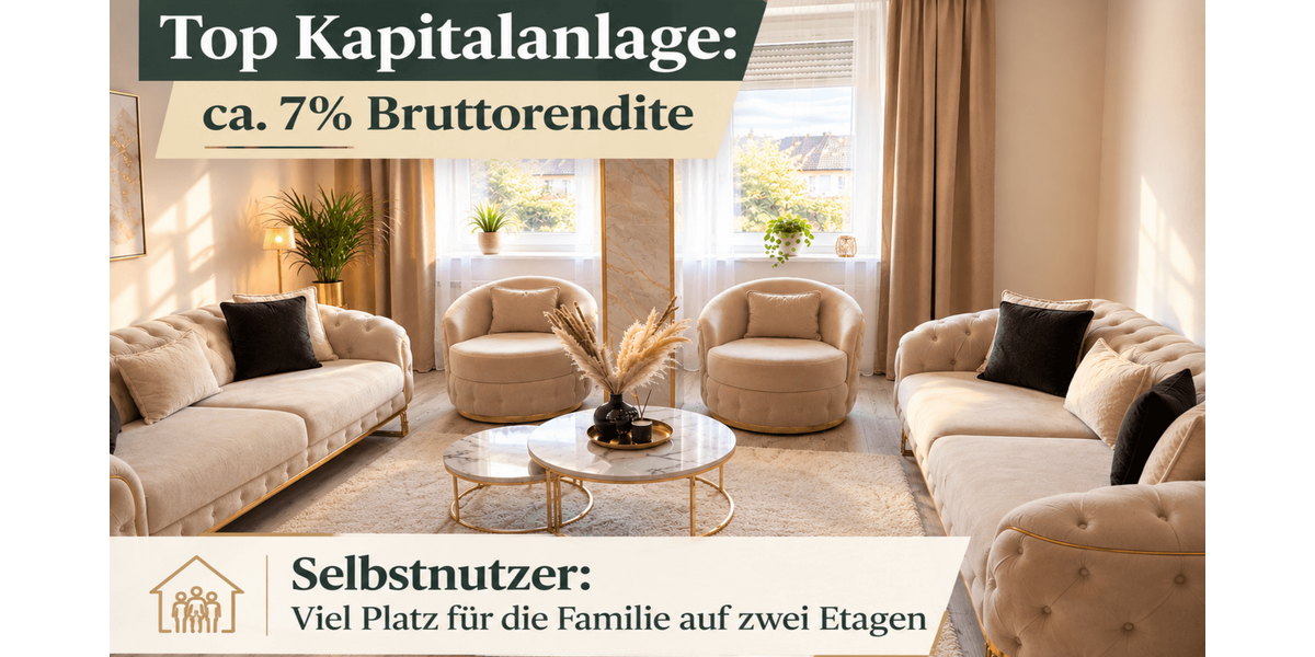 Etagenwohnung Oberhausen - 4 Zimmer, 116 m&sup2;, 120.000&euro; | Angebot:27666969