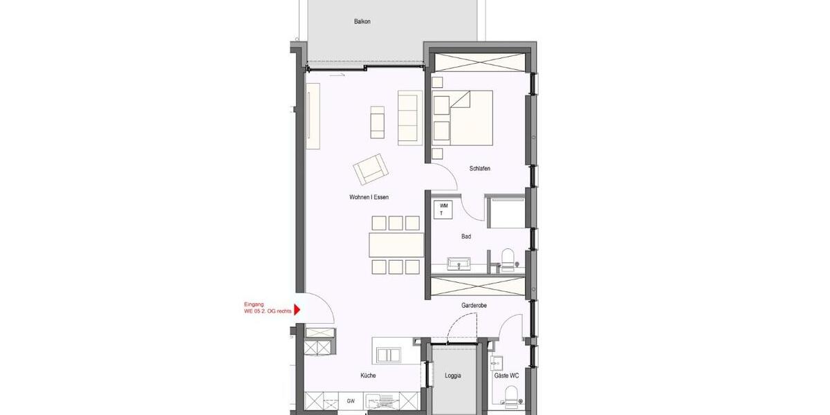 Etagenwohnung Meerbusch - 2.5 Zimmer, 86 m&sup2;, 1.630&euro; | Angebot:26004683