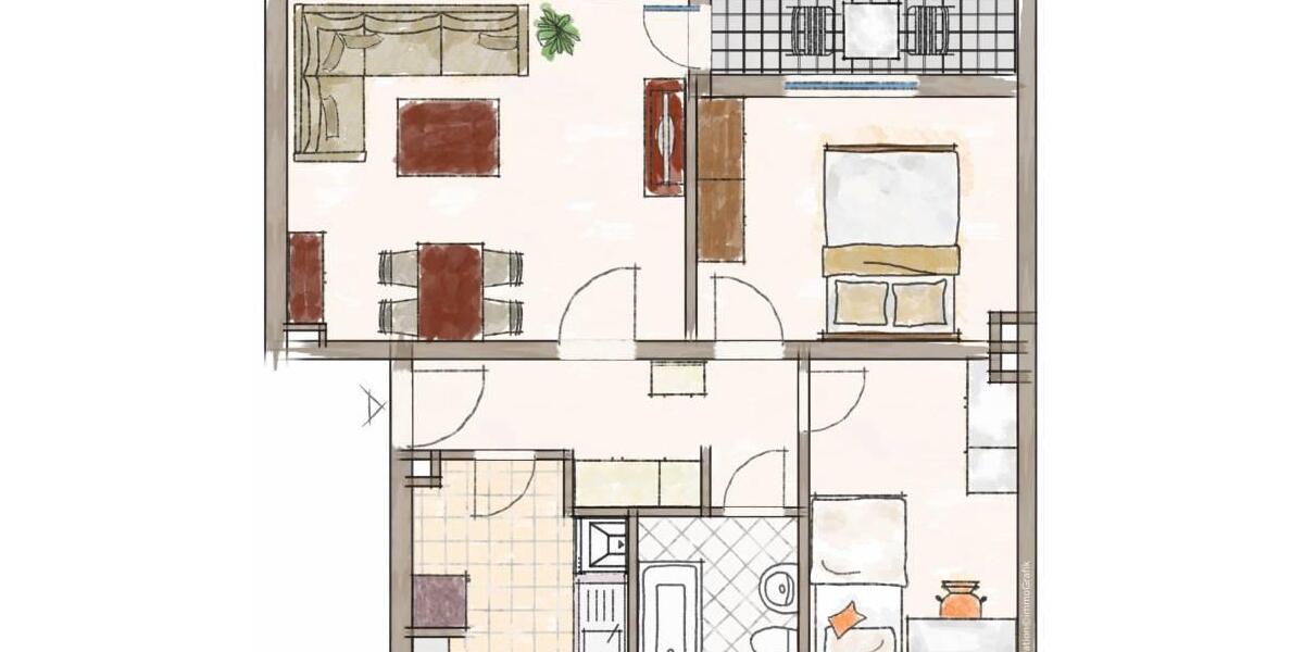 Etagenwohnung Mönchengladbach West - 3 Zimmer, 64 m&sup2;, 569&euro; | Angebot:25933366