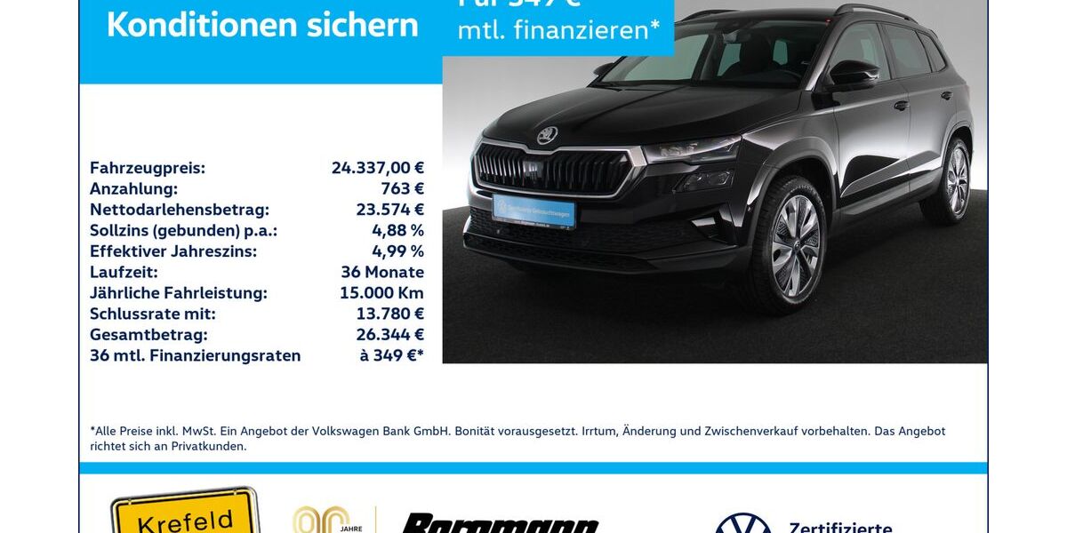 Skoda Karoq 93.545 km 23.887 &euro; Krefeld 47803