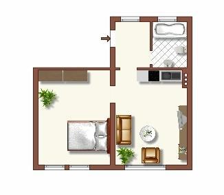 Erdgeschoßwohnung Duisburg Huckingen - 2 Zimmer, 40 m&sup2;, 409&euro; | Angebot:25901456