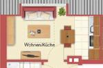 Dachgeschoßwohnung Mönchengladbach Süd - 1 Zimmer, 22 m&sup2;, 380&euro; | Angebot:26025043