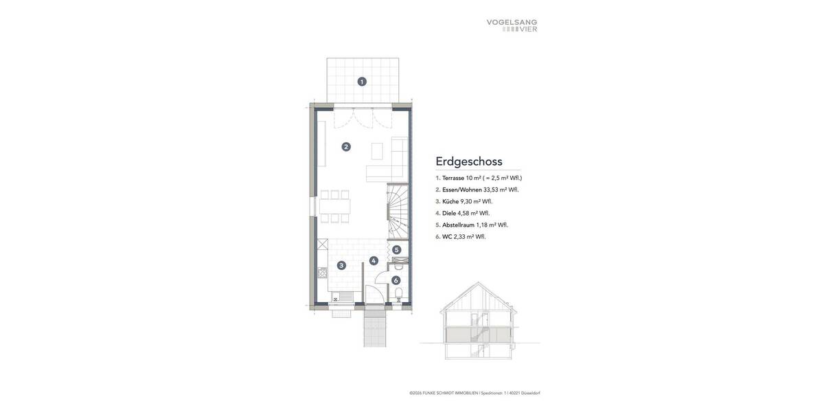 Doppelhaushälfte Neuss Vogelsang - 6 Zimmer, 134 m&sup2;, 669.000&euro; | Angebot:25996542