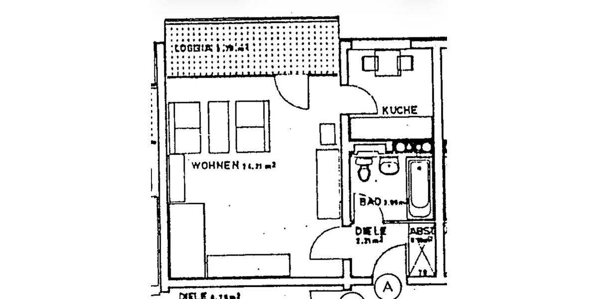 Etagenwohnung Duisburg Essenberg - 1 Zimmer, 40 m&sup2;, 55.000&euro; | Angebot:27082814