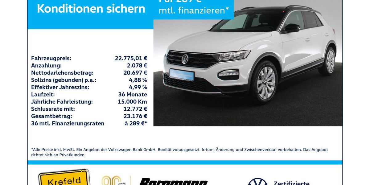 VW T-Roc 80.103 km 22.775 &euro; Krefeld 47803