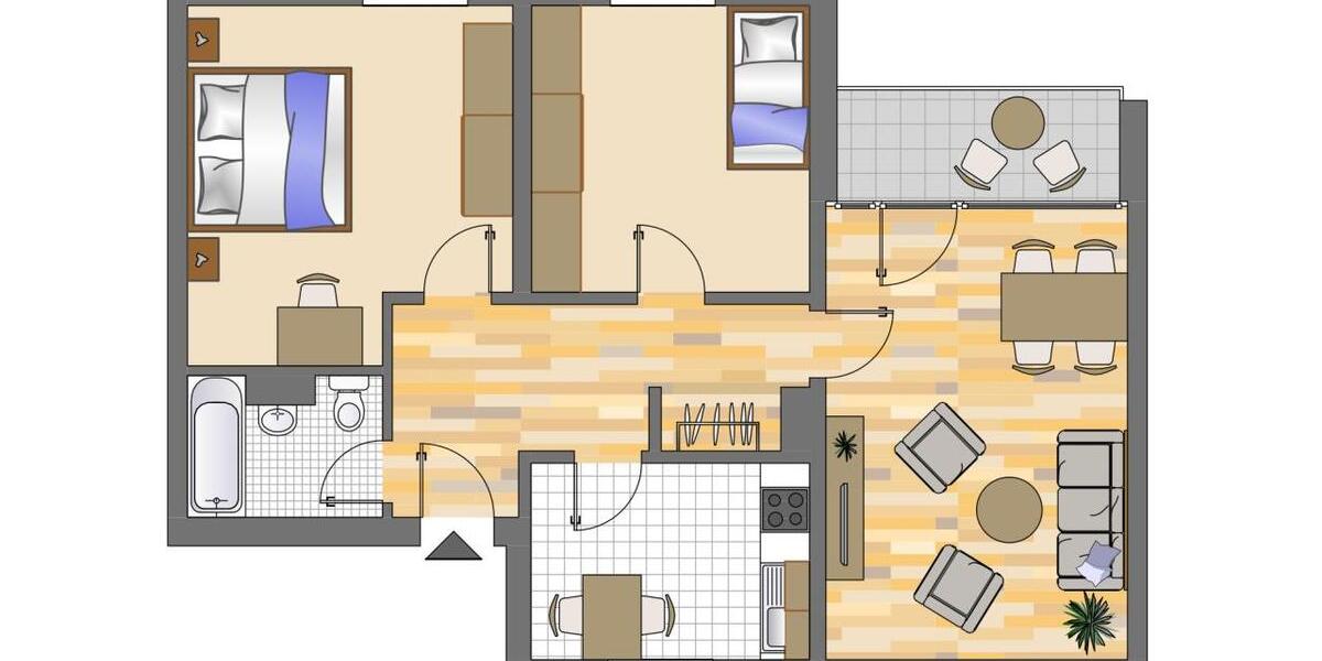 Etagenwohnung Neuss Erfttal - 3 Zimmer, 73 m&sup2;, 769&euro; | Angebot:25857595