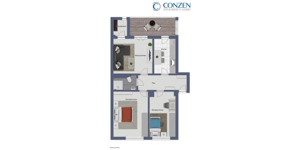 Etagenwohnung Düsseldorf Stadtbezirk 3 - 3 Zimmer, 97 m&sup2;, 1.290&euro; | Angebot:26679305