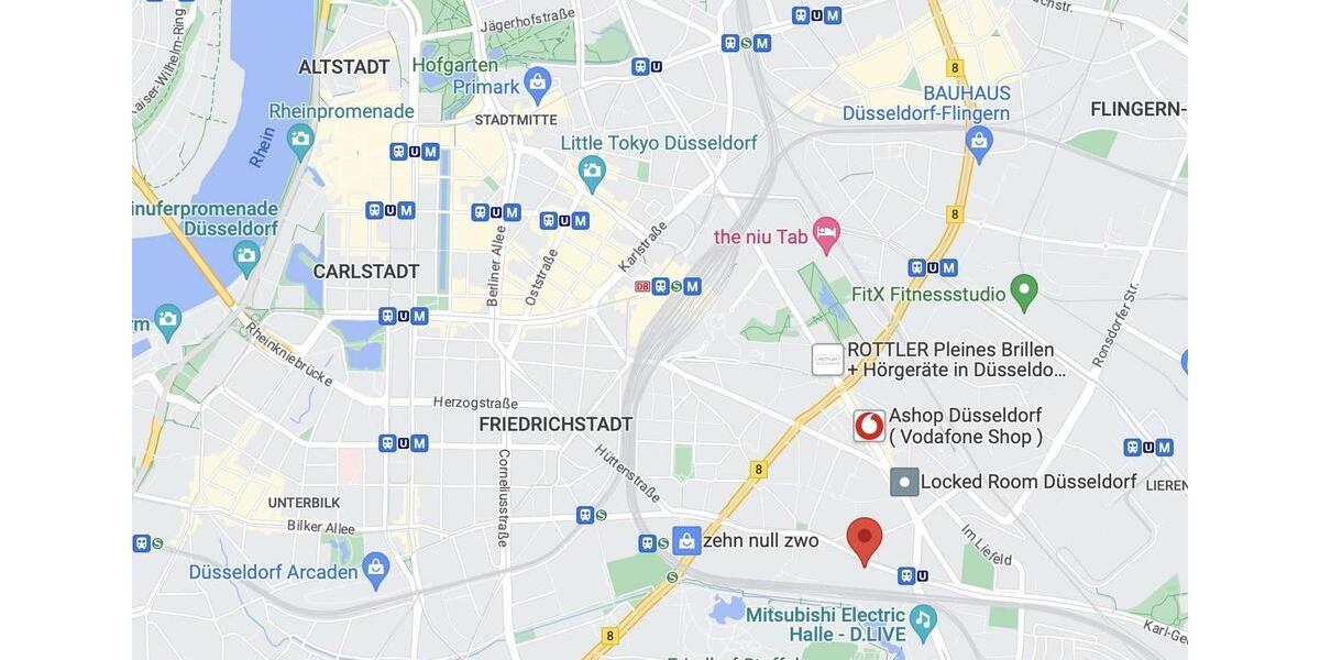 Etagenwohnung Düsseldorf Oberbilk - 1 Zimmer, 32 m&sup2;, 735&euro; | Angebot:26192335