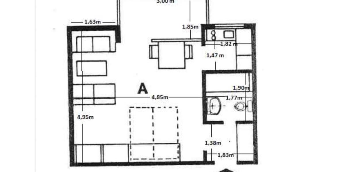 Etagenwohnung Düsseldorf Düsseltal - 1 Zimmer, 33 m&sup2;, 640&euro; | Angebot:25944975