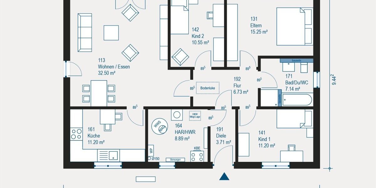 Individuell geplanter Bungalow in Grevenbroich - Komfortables Wohnen auf 107 m² - Bungalow Grevenbroich Wevelinghoven | Angebot:27594194