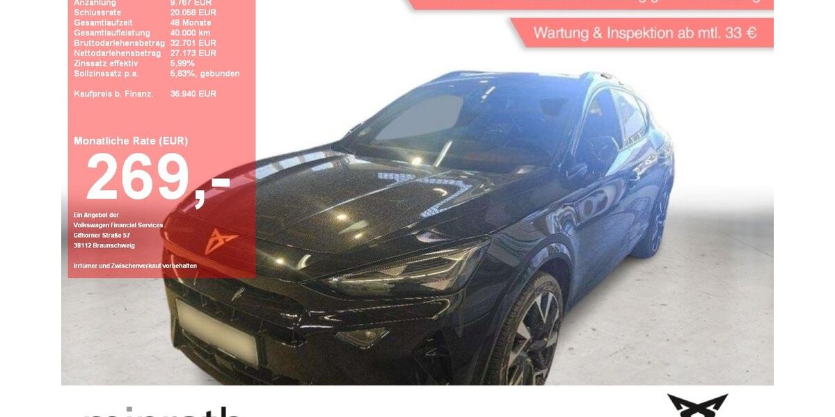 Cupra Formentor 9.447 km 36.690 &euro; Moers-Hülsdonk 47441