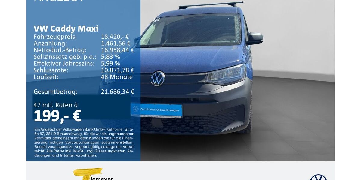 VW Caddy Maxi 33.348 km 17.840 &euro; Oberhausen 46047