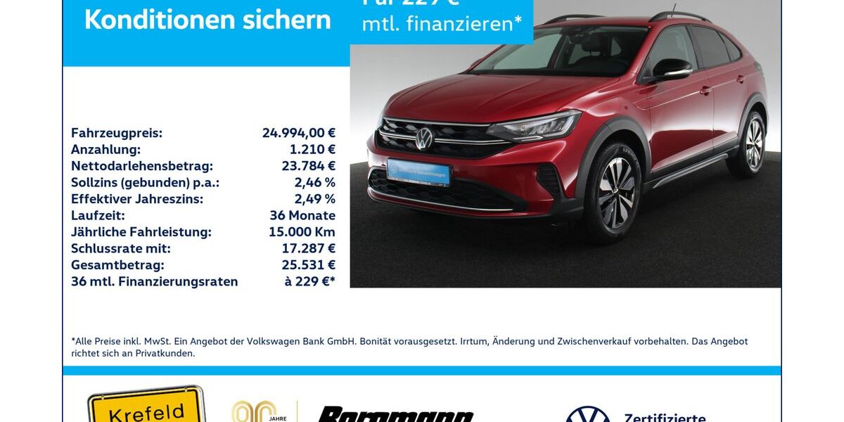 VW Taigo 4.219 km 22.777 &euro; Krefeld 47803