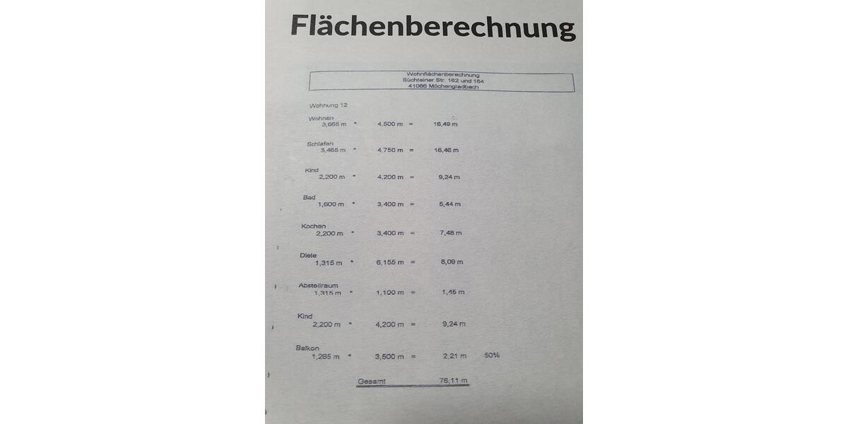 Etagenwohnung Mönchengladbach Ost - 4 Zimmer, 76 m&sup2;, 145.000&euro; | Angebot:26567070