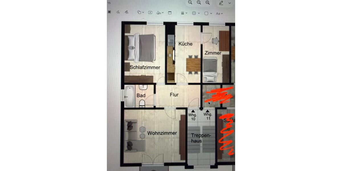 Etagenwohnung Mönchengladbach Süd - 3 Zimmer, 70 m&sup2;, 620&euro; | Angebot:25853571