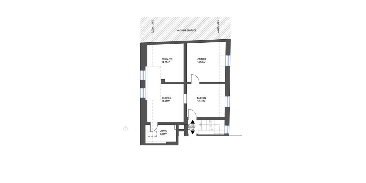 Dachgeschoßwohnung Duisburg Mittelmeiderich - 2 Zimmer, 61 m&sup2;, 453&euro; | Angebot:25545639