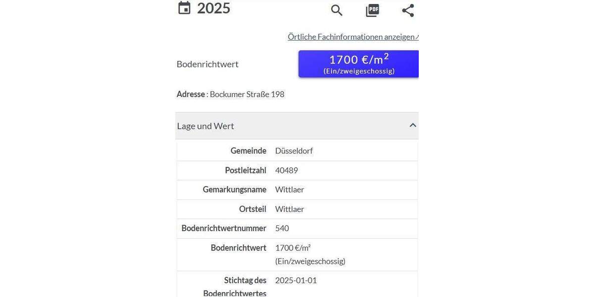 Grundstück Düsseldorf Wittlaer - 1.390.000&euro; | Angebot:25680498