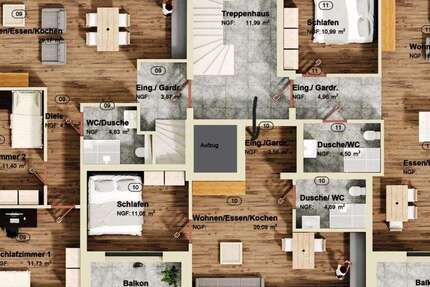 Wohnung Pulheim - 4 Zimmer, 109 m&sup2;, 684.000&euro; | Angebot:23872355