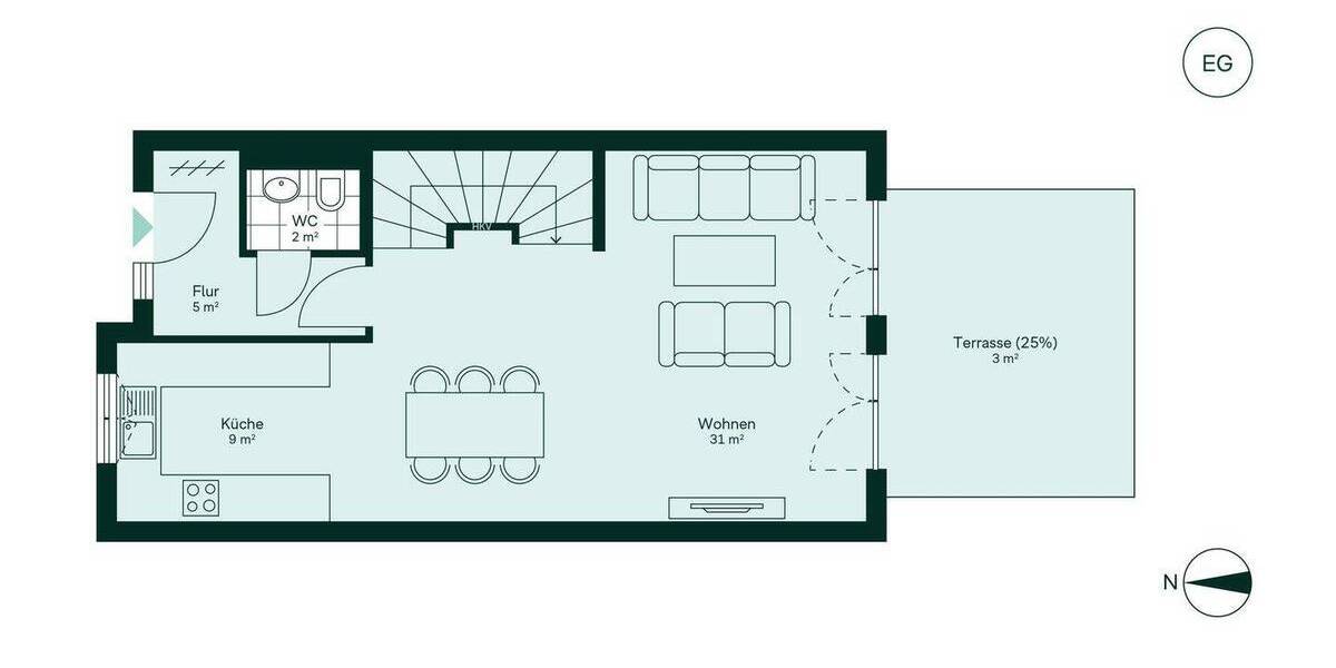 Reihenmittelhaus Heiligenhaus Mitte - 4 Zimmer, 133 m&sup2;, 579.900&euro; | Angebot:25677738