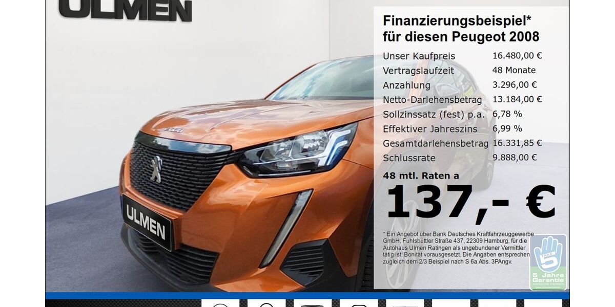 Peugeot 2008 20.520 km 16.480 &euro; Ratingen 40880