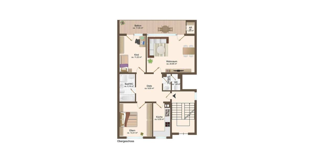 Etagenwohnung Mönchengladbach Pongs - 3 Zimmer, 75 m&sup2;, 139.000&euro; | Angebot:26402108