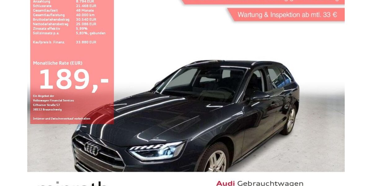 Audi A4 18.678 km 33.630 &euro; Moers-Hülsdonk 47441